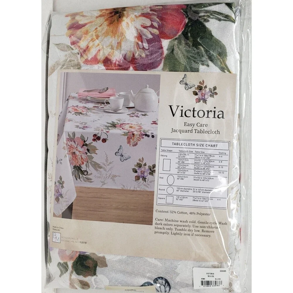 Jacquard Printed Fabric Tablecloth,52